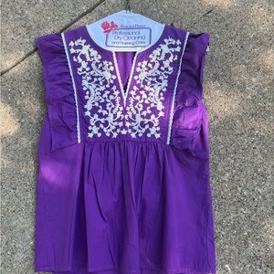 BUDDY LOVE sleeveless embroidered top EUC